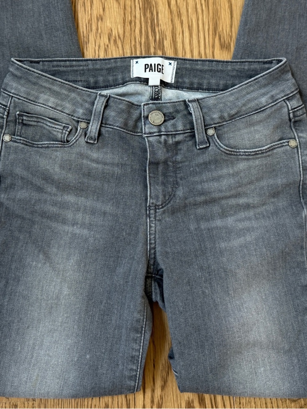 PAIGE Women's Gray Skinny Jeans - Faded Charcoal Wash